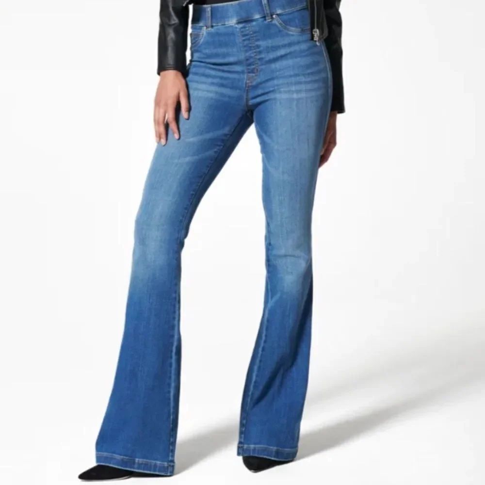 Spanx High Rise Denim Stretch Flare Jeans Vintage Indigo